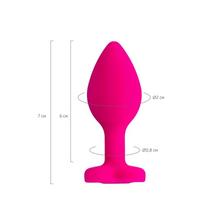 Censan Diamond Heart Anal Plug Pembe 7 cm 18 g