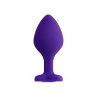 Censan Diamond Heart Anal Plug Mor 8 cm