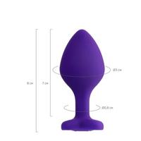 Censan Diamond Heart Anal Plug Mor 8 cm