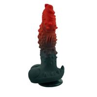 Censan Kırmızı Siyah Canavar Dildo Model 1