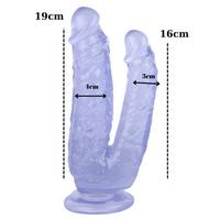 Noctis 19cm Mor Çiftli Dildo No:76